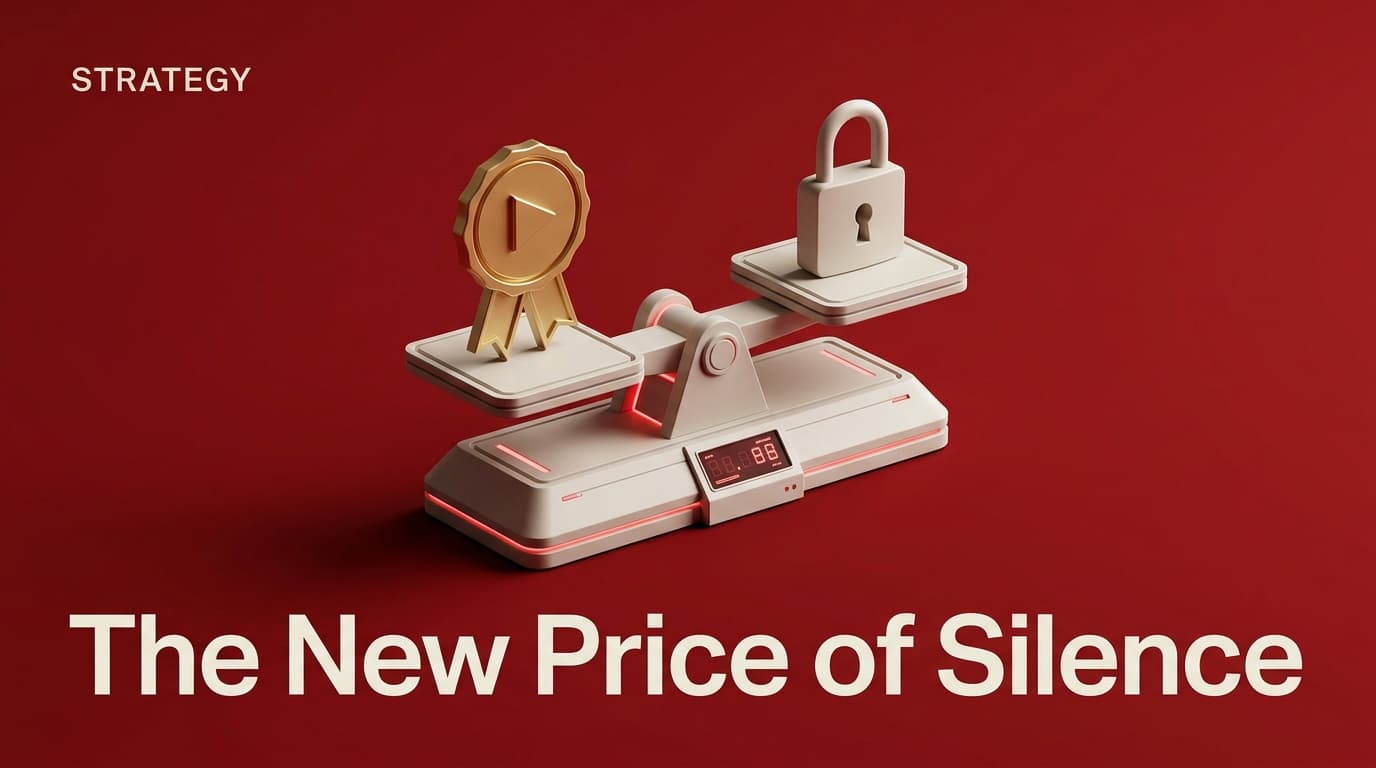 A digital scale balancing creator rewards and contract locks, illustrating the cost of exclusivity.