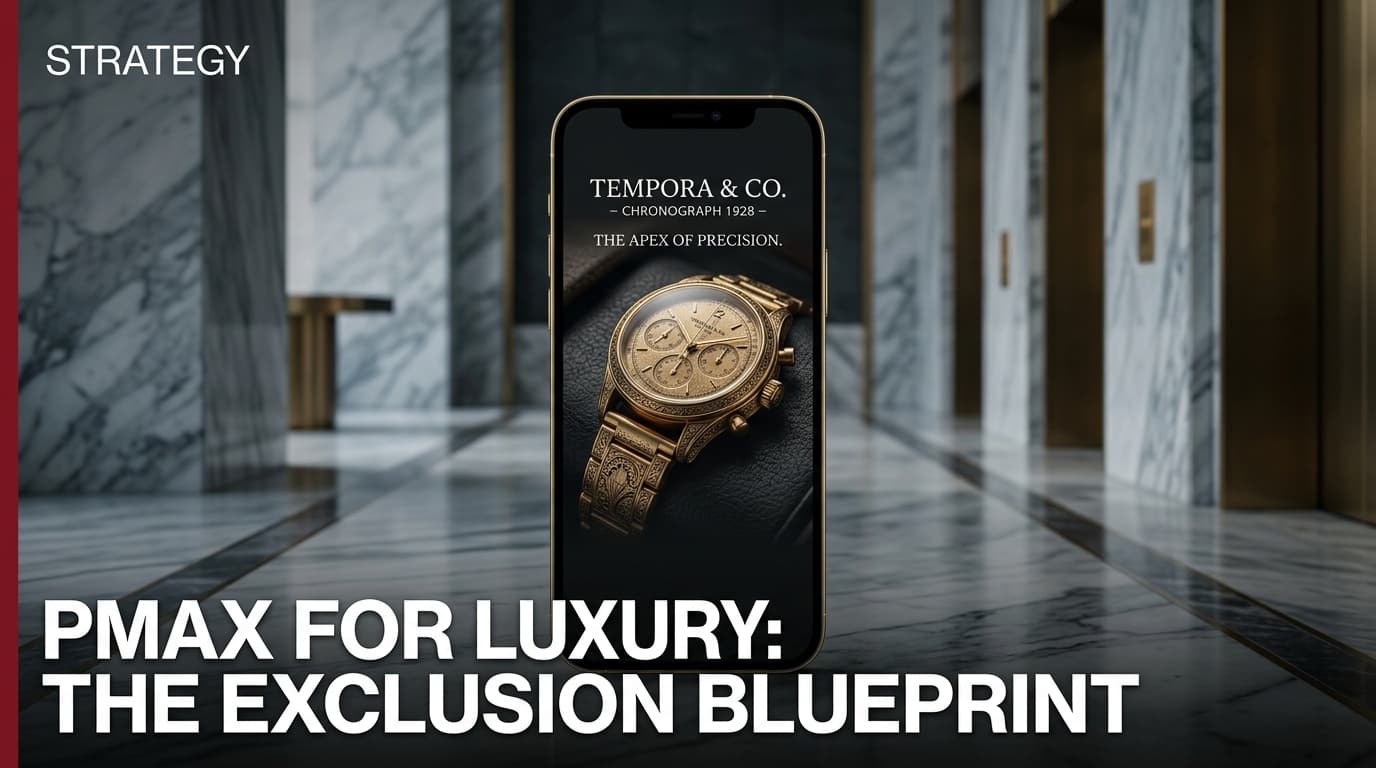 A luxury brand marketing concept showing a high-end watch on a smartphone screen with gold accents.