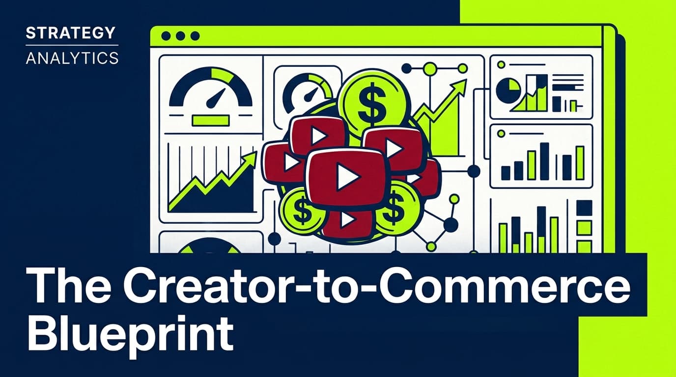 A conceptual editorial illustration of a financial dashboard integrated with YouTube branding.